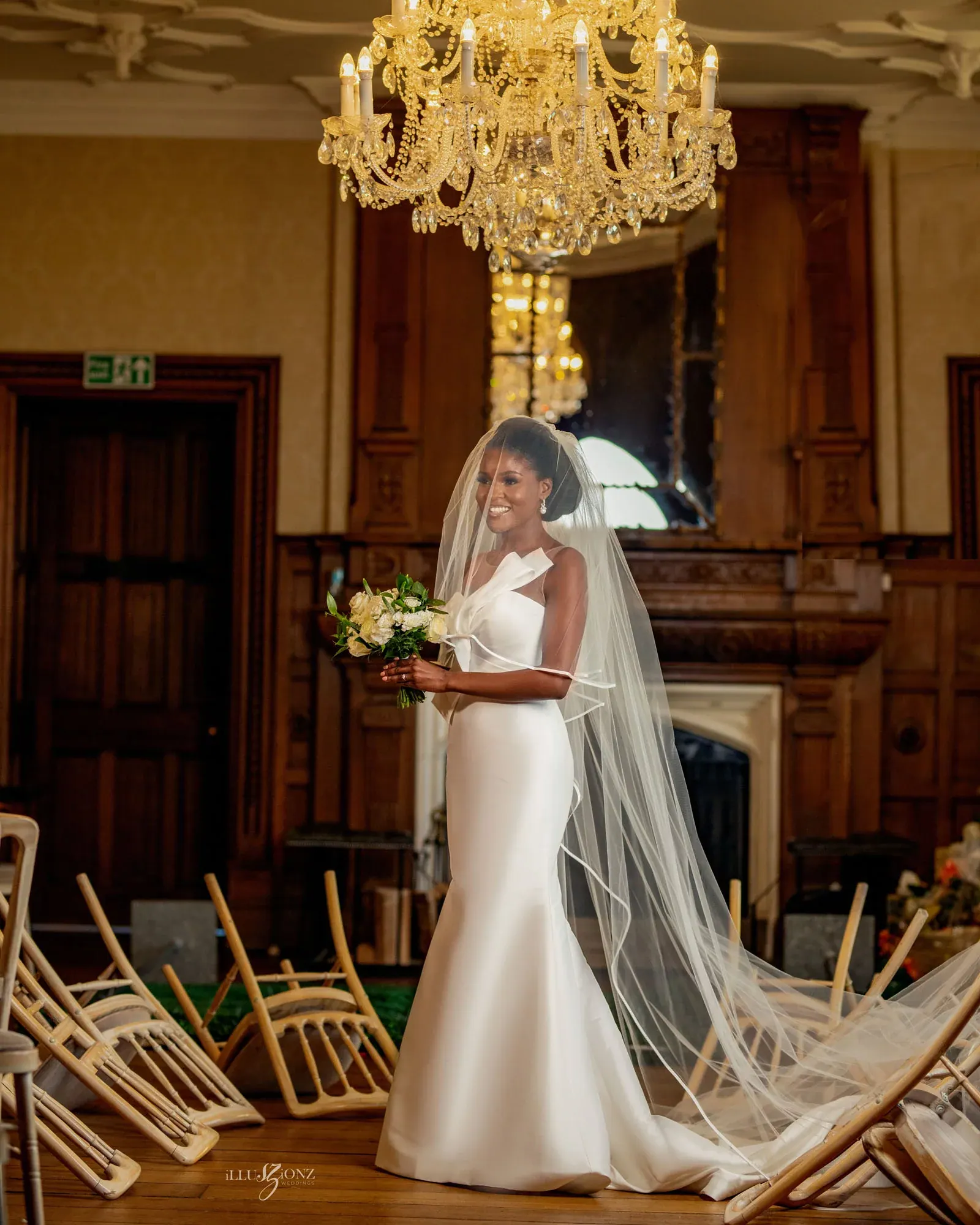 Couple portrait at a wedding photographed by Illuszionz Media